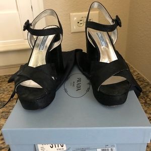 Women's Prada Calzature Donna Black Sandals
